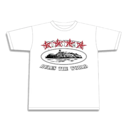 Corteiz 4 Starz Alcatraz T-Shirt White