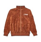 Corteiz All starz VVS Velour Jacket Brown