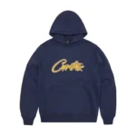 Corteiz Satin Applique Allstarz Hoodie Navy