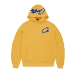 Corteiz Satin C Star Appliqué Hoodie Mustard