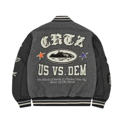 US VS DEM VARSITY JACKET [GREY]