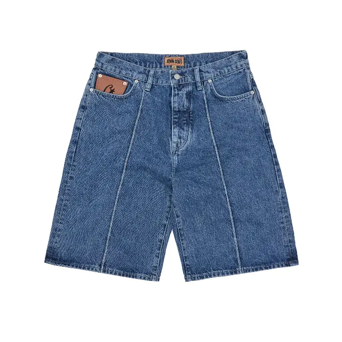 Corteiz Shorts: The Ultimate Style Guide f0r Streetwear Fans 2 Corteiz C Star Denim Shorts Faded Blue 1 1