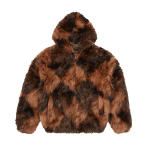 DIAMOND HOODED FUR JACKET
