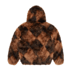 DIAMOND HOODED FUR JACKET