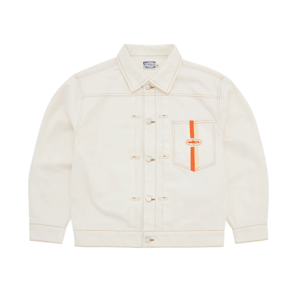 DUAL STRIPE DENIM JACKET OFF WHITE