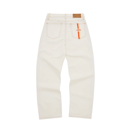 DUAL STRIPE BAGGY JEANS OFF WHITE