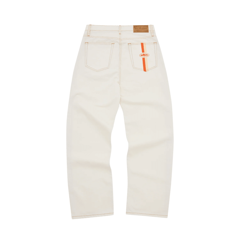 DUAL STRIPE BAGGY JEANS OFF WHITE