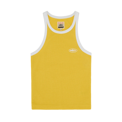 WOMENS CLASSIC TANK TOP YELLOW WHITE
