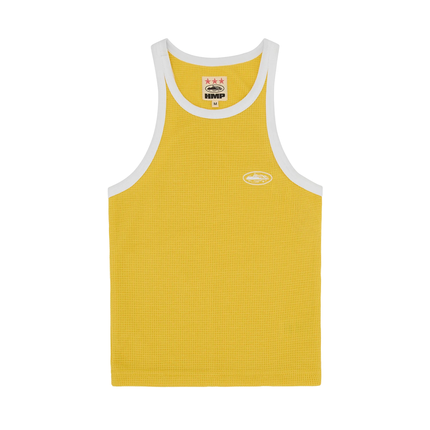 WOMENS CLASSIC TANK TOP YELLOW WHITE