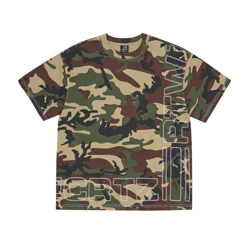 OUTLINE HEAVYWEIGHT TEE WOODLAND CAMO
