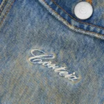 Washed Indigo Panel Denim Jacket