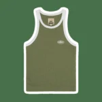 WOMENS CLASSIC TANK TOP OLIVE WHITE