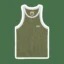 WOMENS CLASSIC TANK TOP OLIVE WHITE
