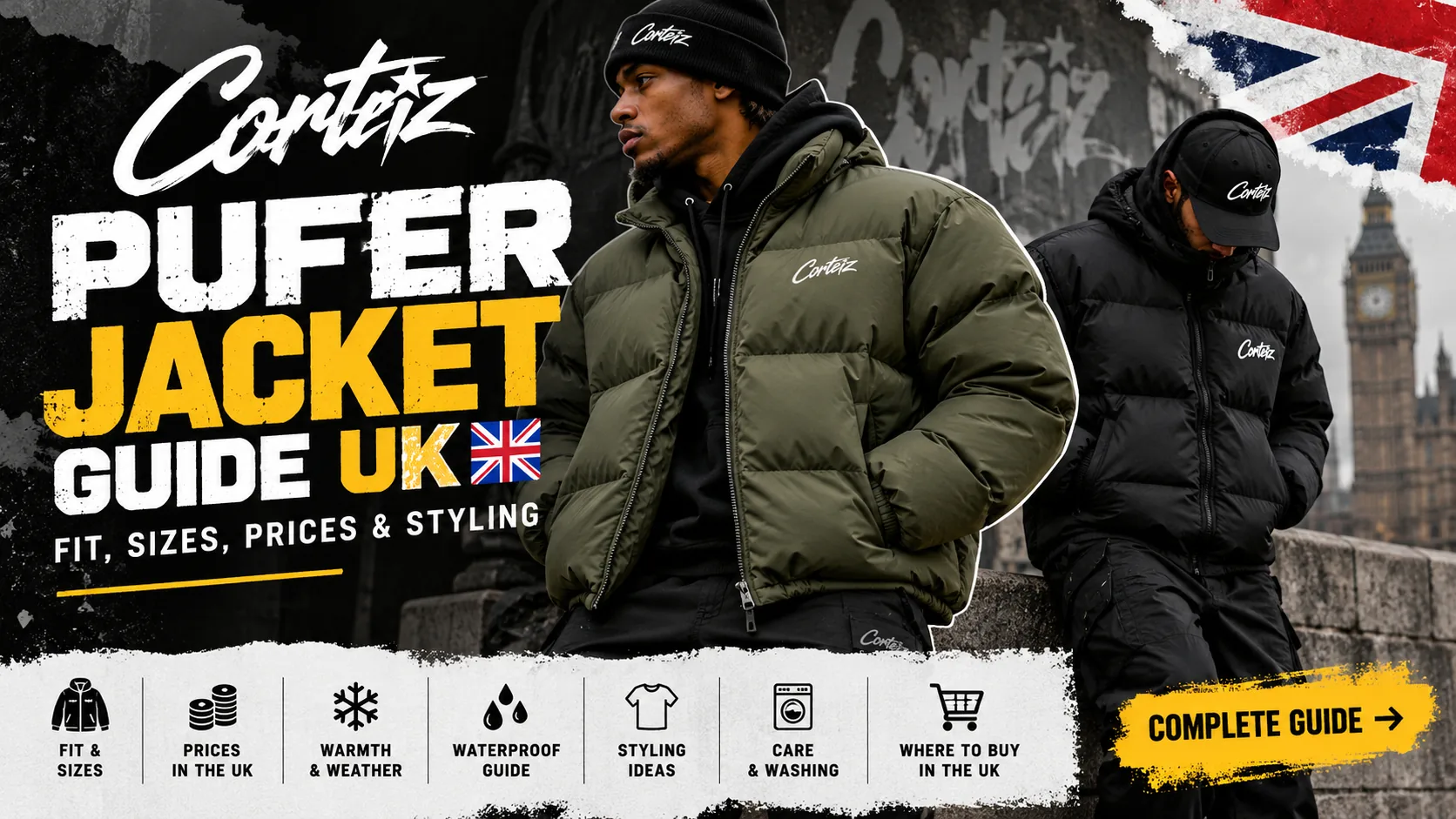 Corteiz Puffer Jacket Guide UK — fit, sizes, prices and styling