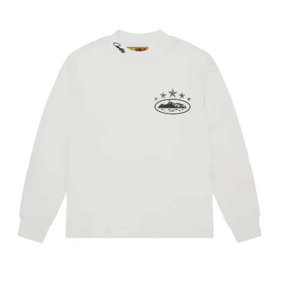 Corteiz-5-Starz-Alcatraz-Sweatshirt-White Corteiz 5Starz Alcatraz Sweatshirt White