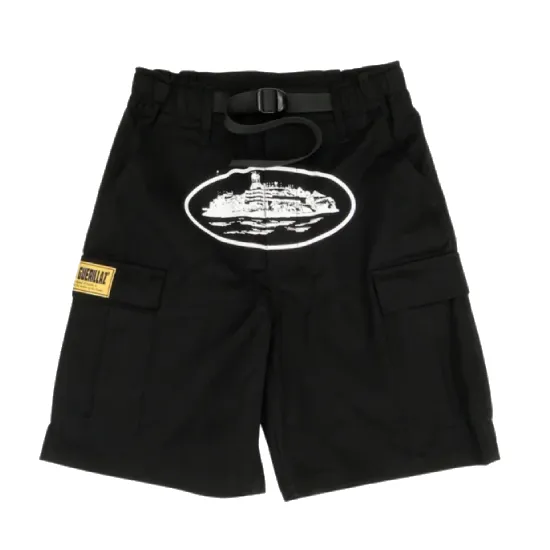 Corteiz-Alcatraz-Cargo-Shorts-Black corteiz short,