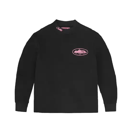 Corteiz-Alcatraz-Waffle-Sweatshirt-Black-Pink-2 (1) Corteiz Alcatraz Waffle Sweatshirt Black/Pink