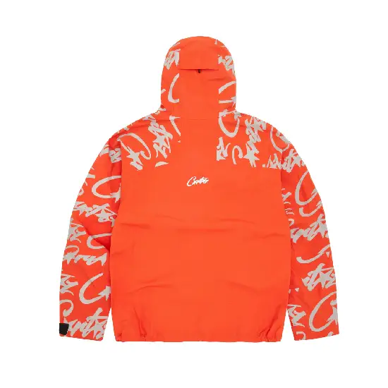 Corteiz Elitework Waterproof Shell Jacket Orange 1