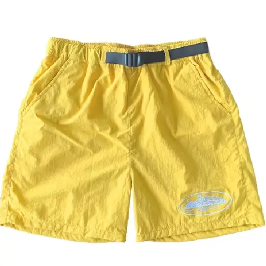 Corteiz Nylon Litework Shorts Sulphur 1