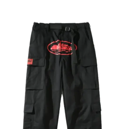 Corteiz Purp Guerillaz Cargos Black Red 1