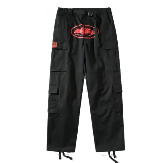 Corteiz-Purp-Guerillaz-Cargos-Black-Red corteiz cargo,
