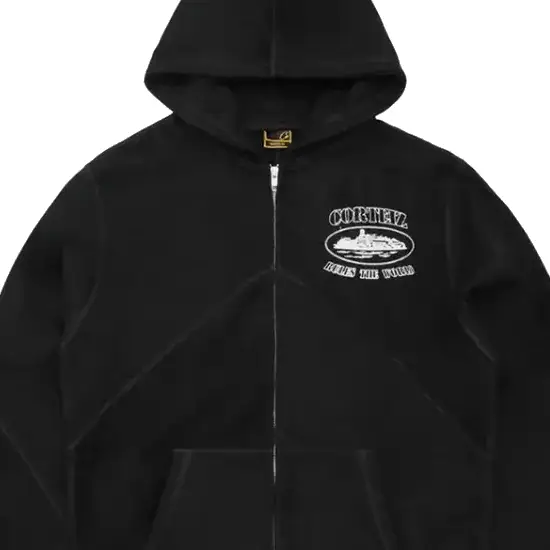Corteiz Superior V2 Zip Up Hoodie Black 1