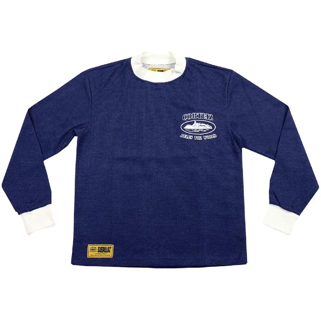 New-Project-18 Corteiz Thermal Longsleeve Sweatshirt in Navy