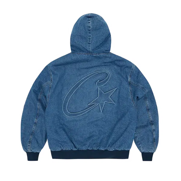 EMBOSSED C-STAR DENIM WORK JACKET [BLUE]