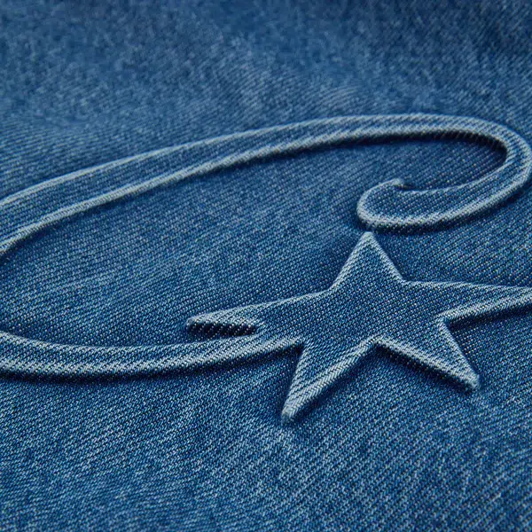EMBOSSED C-STAR DENIM WORK JACKET [BLUE]