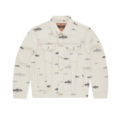 DenimJacket_OffWhite_01_470x Corteiz ALCATRAZ PATTERN DENIM JACKET Cream