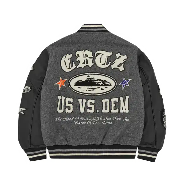 US VS DEM VARSITY JACKET [GREY]