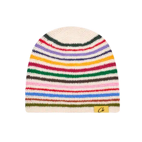 CROCHET BEANIE [WHITE MULTI]