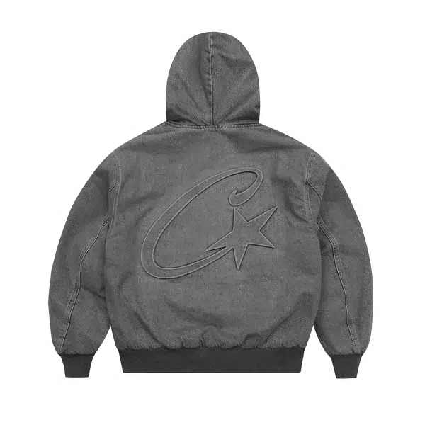 CORTEIZ EMBOSSED C-STAR DENIM WORK JACKET [GREY]
