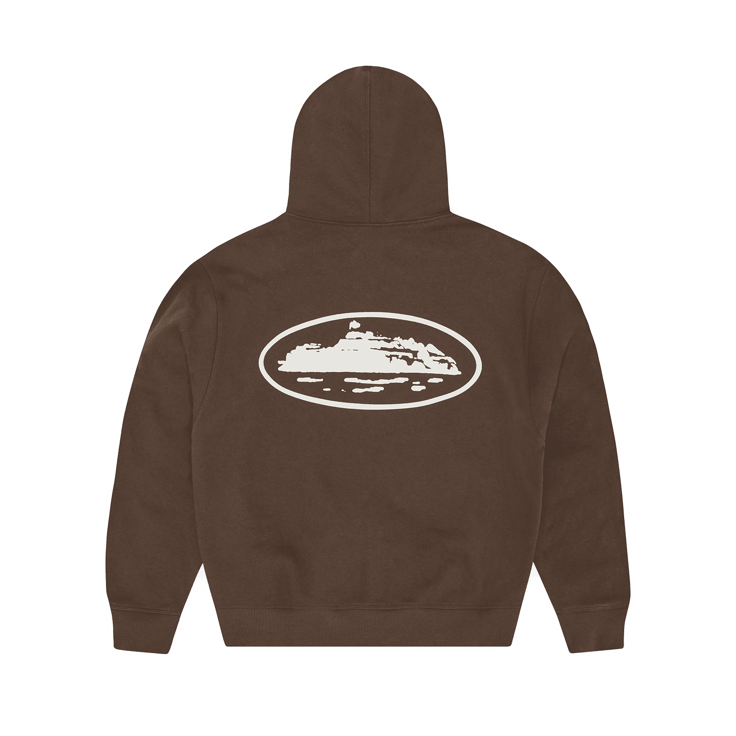 ISLAND PUFF PRINT ZIP HOODIE [BROWN]