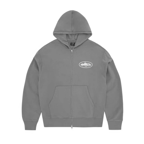 CORTEIZ ISLAND PUFF PRINT ZIP HOODIE [GULLY GREY]
