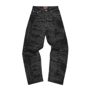 HANDWRITTEN DENIM BAGGY JEANS