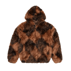 DIAMOND HOODED FUR JACKET - Corteiz