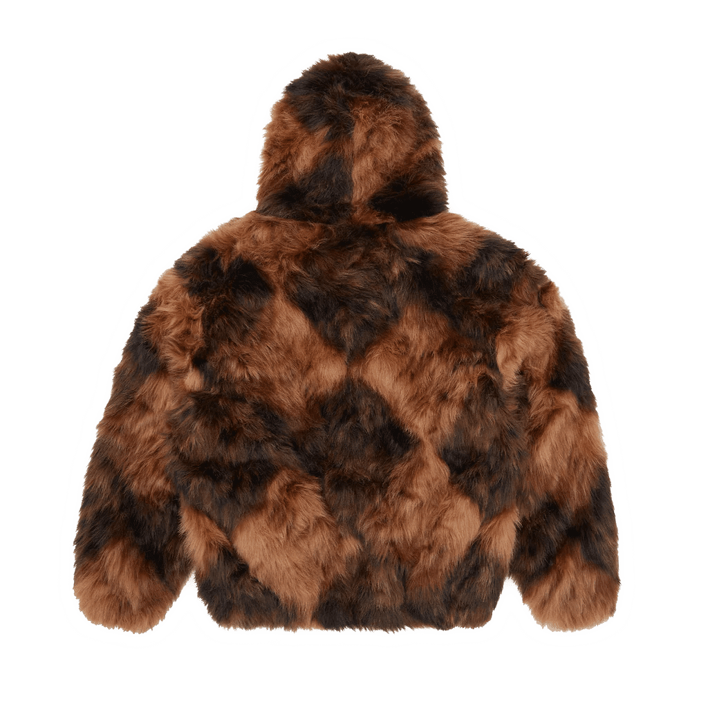 DIAMOND HOODED FUR JACKET