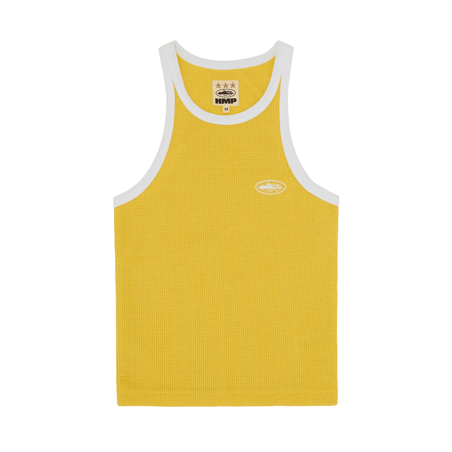 WOMENS CLASSIC TANK TOP YELLOW WHITE